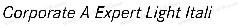 Corporate A Expert Light Italic OsF字体转换